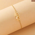 Couple Love Heart Gold Plated Bracelet For Women