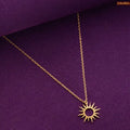 Sunburst Gold Plated Pendant for Women