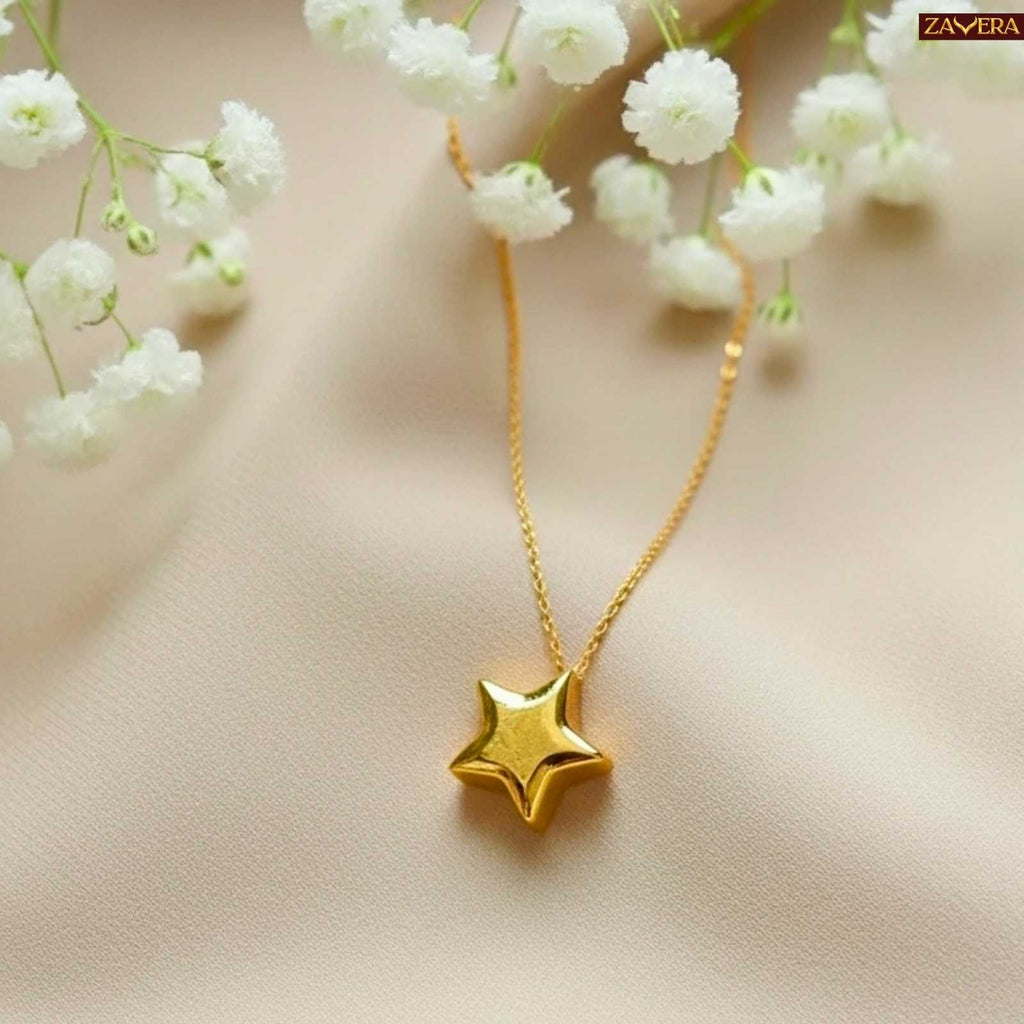 Minimal Star Gold Plated Pendant for Women