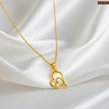Two Hearts One Soul Gold Plated Pendant For Women