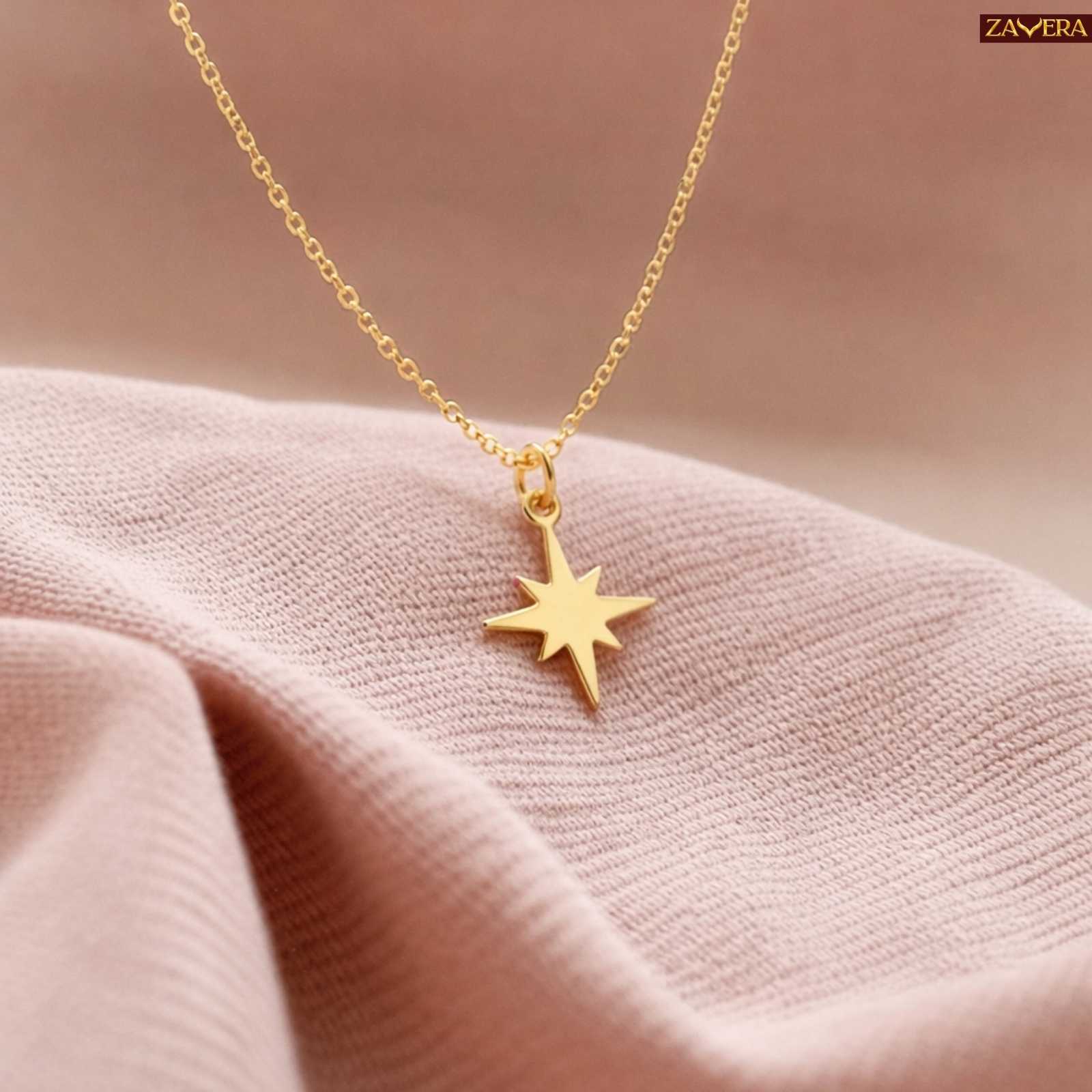 Shooting Star Gold Plated Pendant For Women