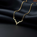 Deer Antler Gold Plated Pendant For Women