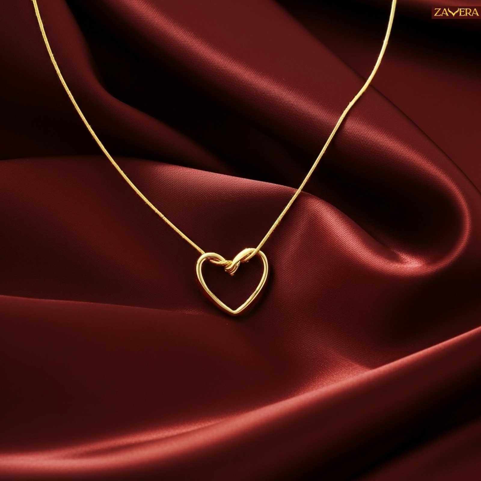 Minimal Heart Gold Plated Pendant For Women