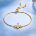 Four Leaf Clover Gold Plated Bracelet For Women