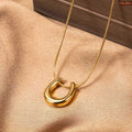 U Shape Gold Plated Pendant for Women