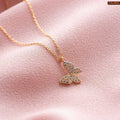 Minimal Gold Plated Butterfly Pendant for Women