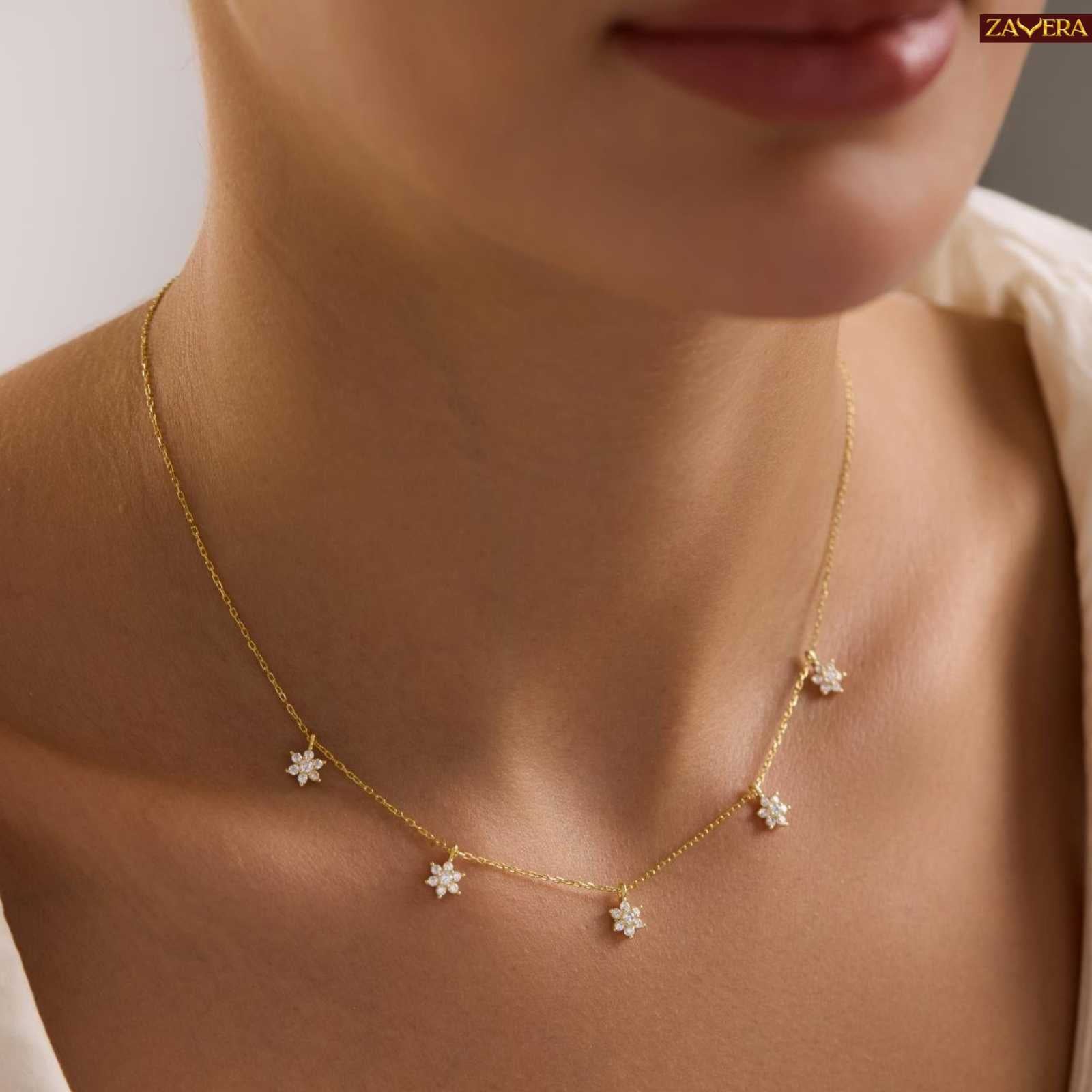 Minimal Celestial Charm Gold Plated Necklace For Women