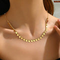 Minimalist Sequined Cute Star Gold Plated Necklace