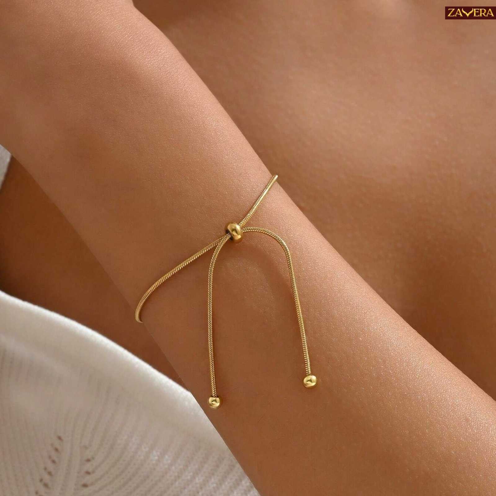 Minimal Love Knot Gold Plated Bracelet