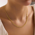 Minimalist Sequined Star Gold Plated Necklace For Women