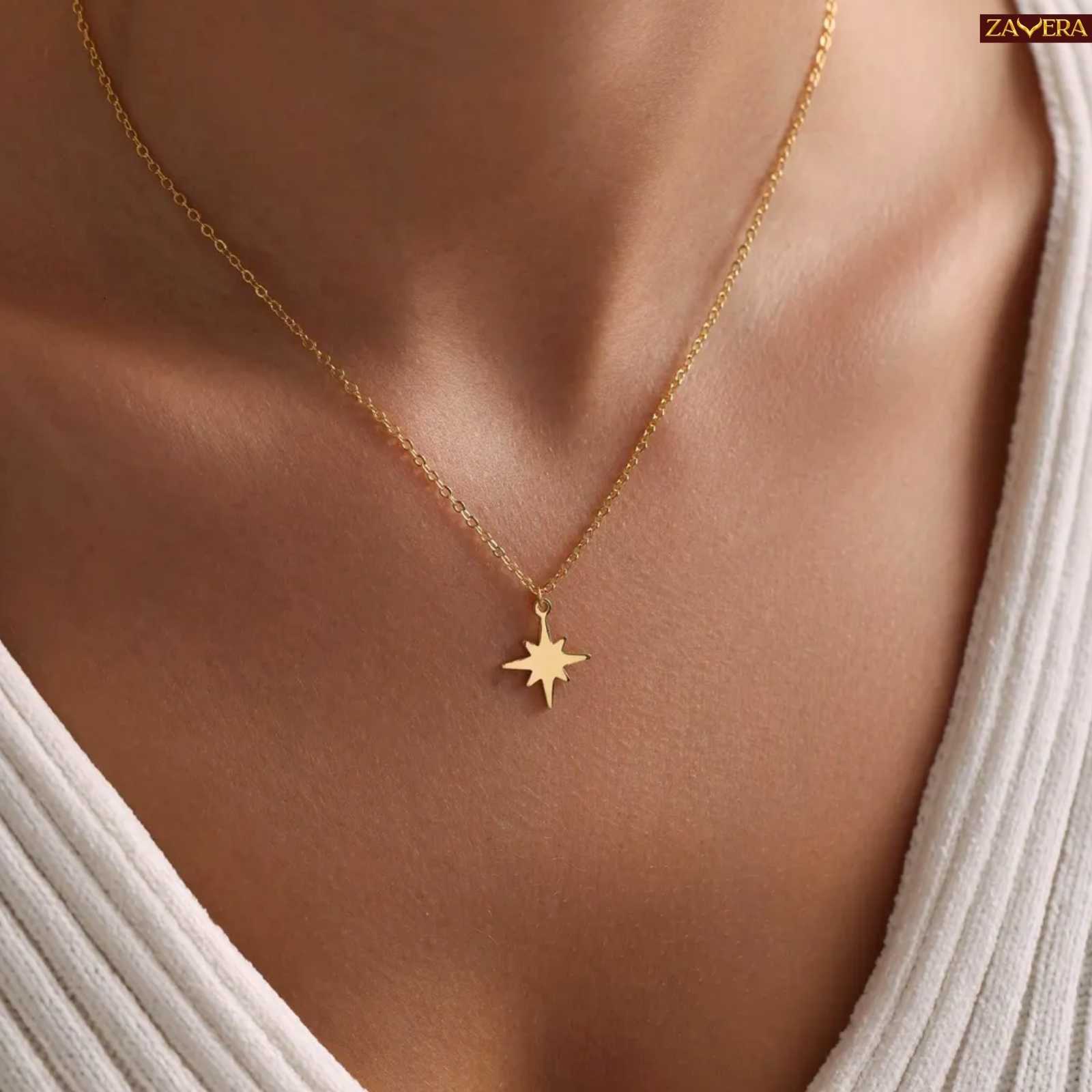Shooting Star Gold Plated Pendant For Women