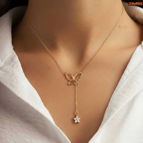 Cute Dainty Butterfly Gold Plated Pendant