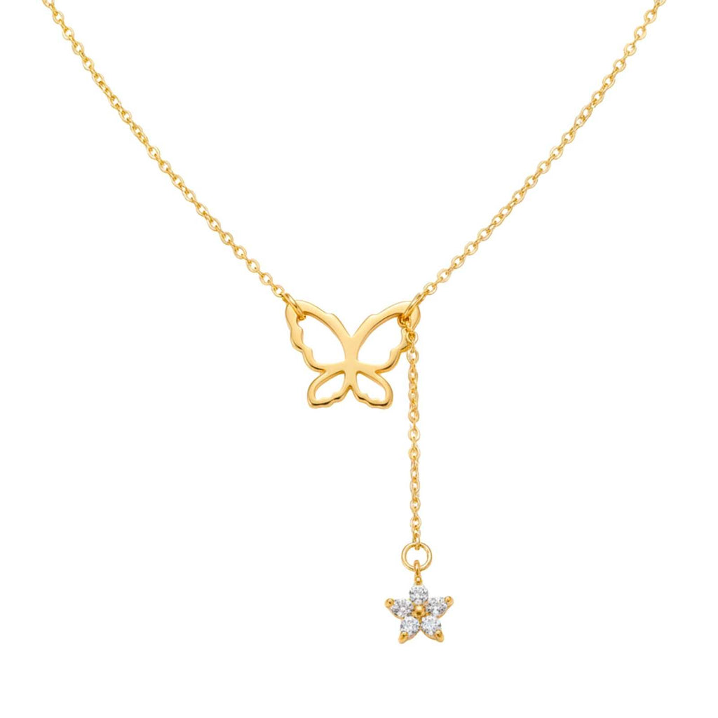 Cute Dainty Butterfly Gold Plated Pendant