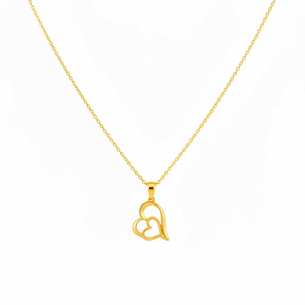 Two Hearts One Soul Gold Plated Pendant For Women