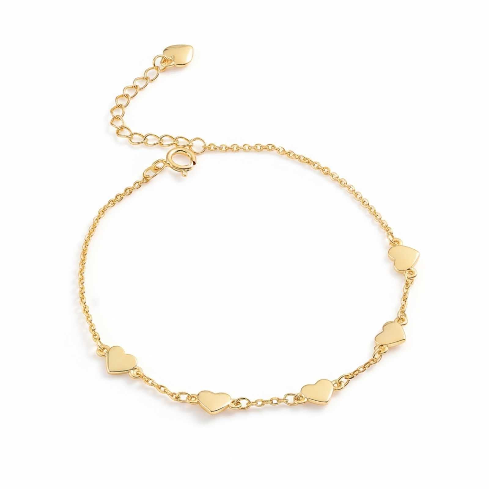 Minimalist Heart Gold Plated Bracelet For Women