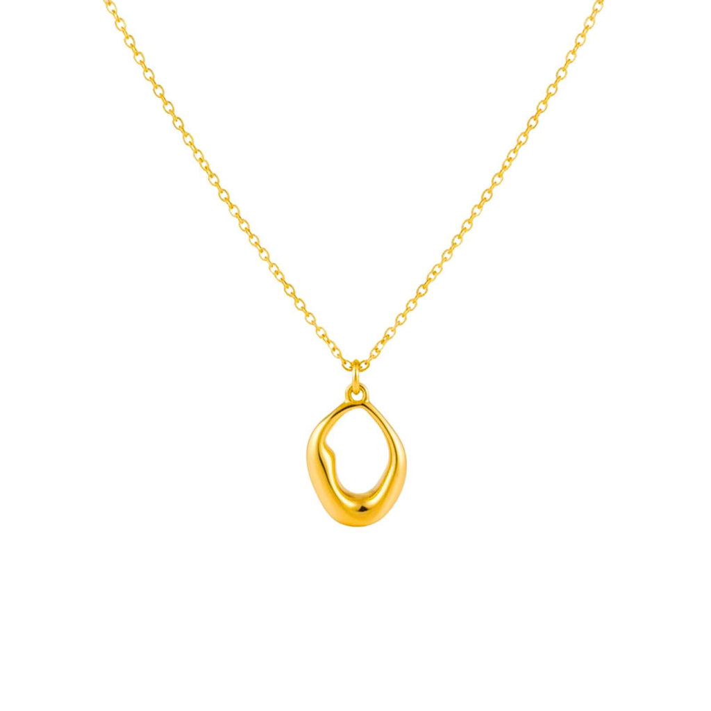 Minimal Gold Abstract Pendant for Women