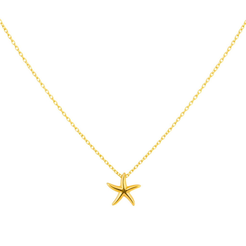 Minimal Starfish Gold Plated Pendant for Women