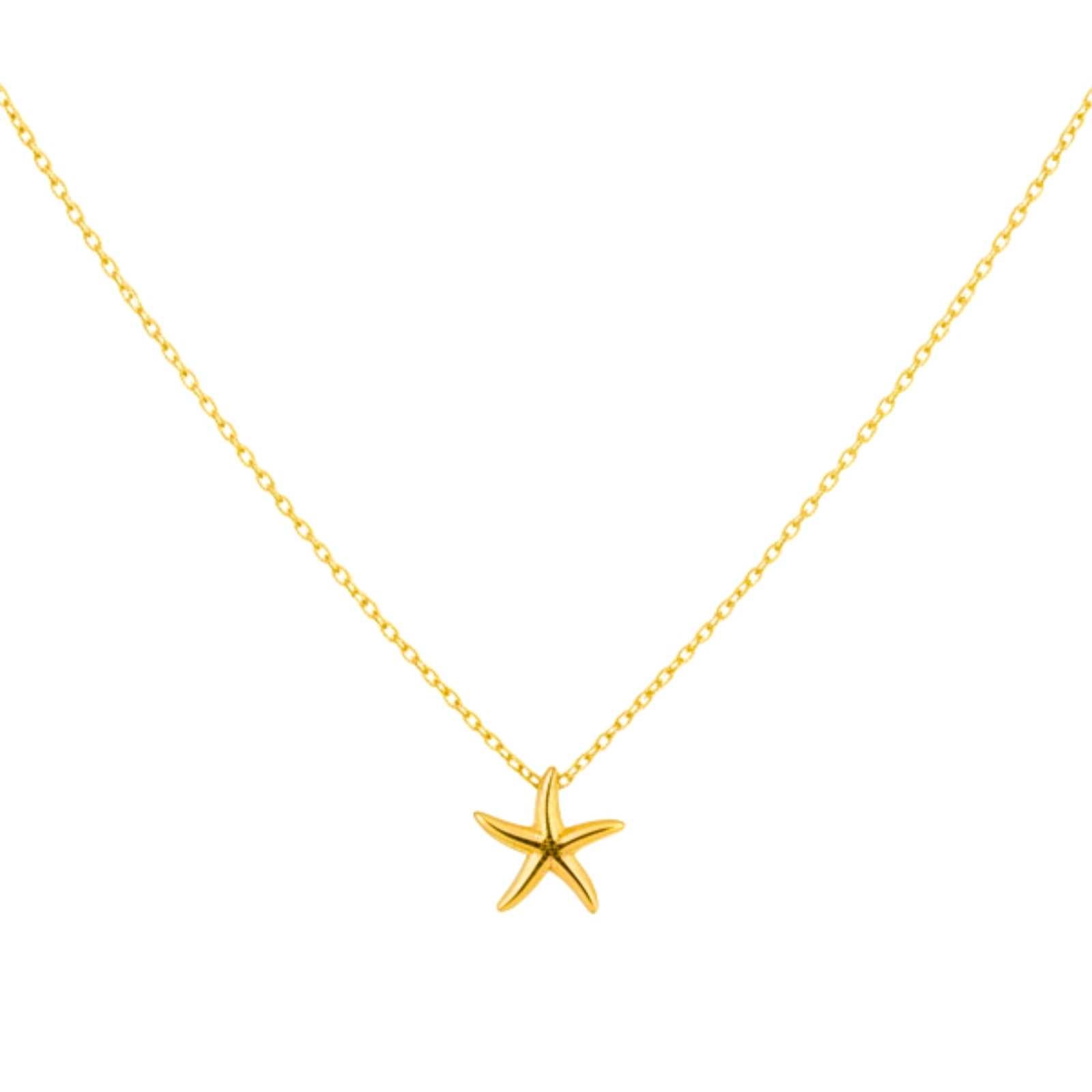 Minimal Starfish Gold Plated Pendant for Women