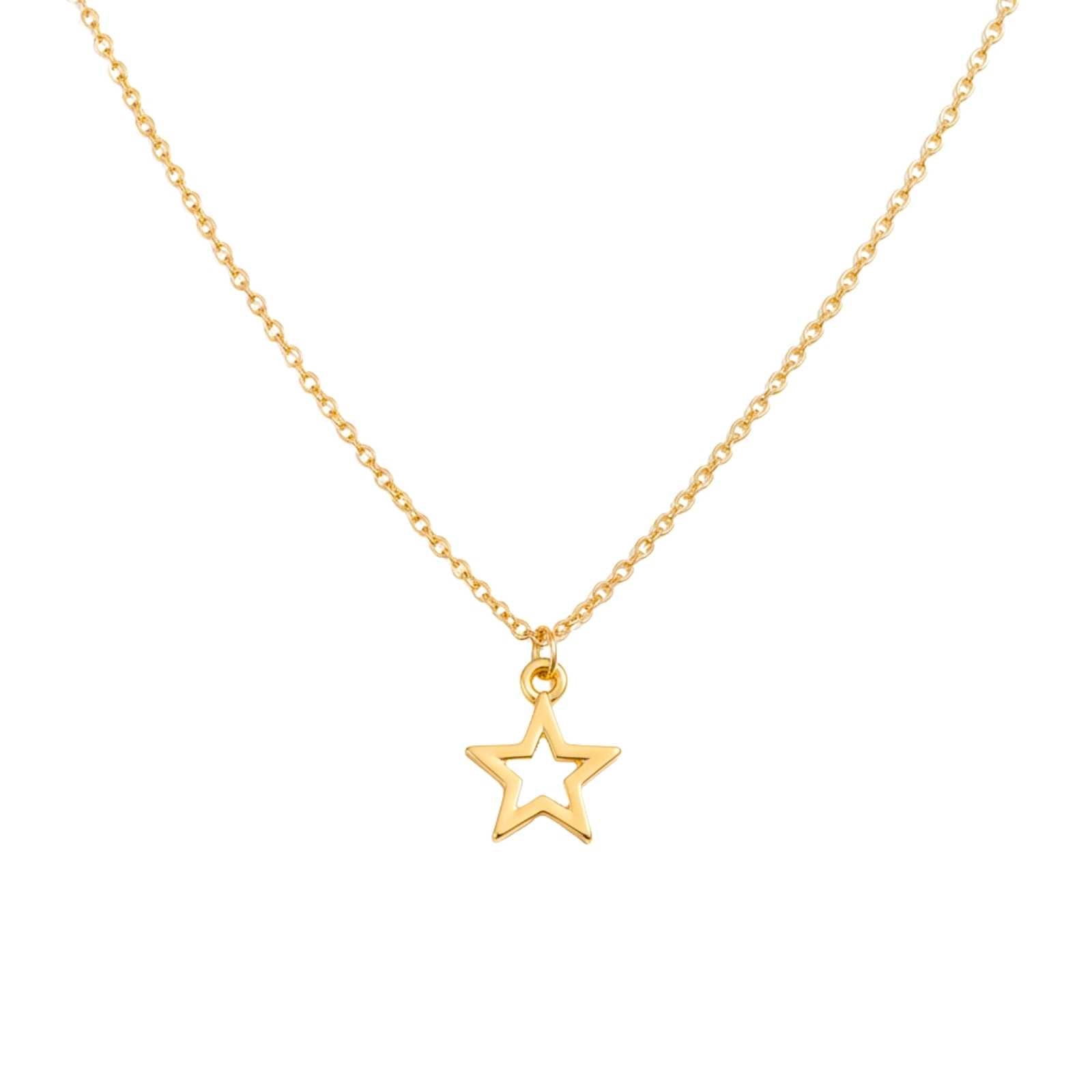 Holo Star Gold Plated Pendant For Women