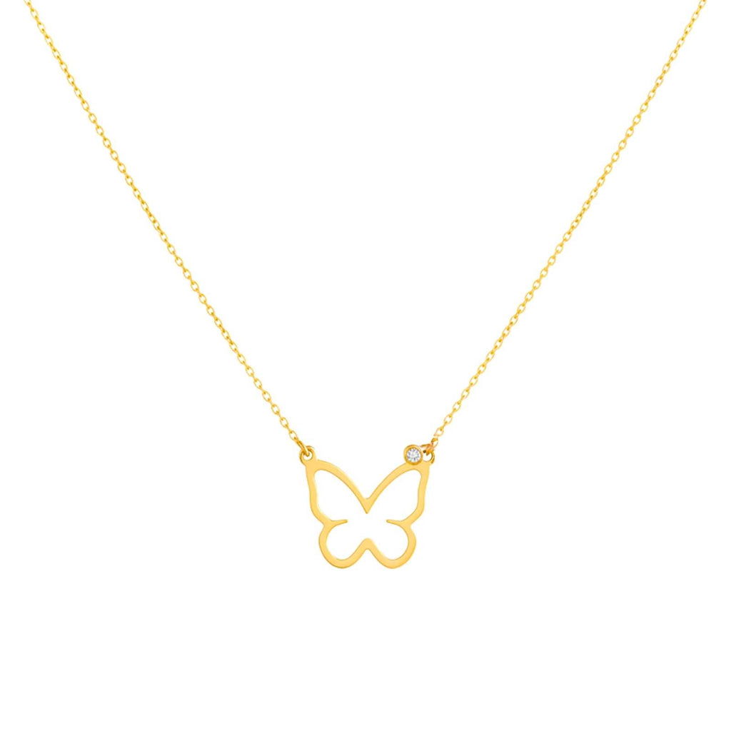 Charming Butterfly Gold Plated Pendant for Women