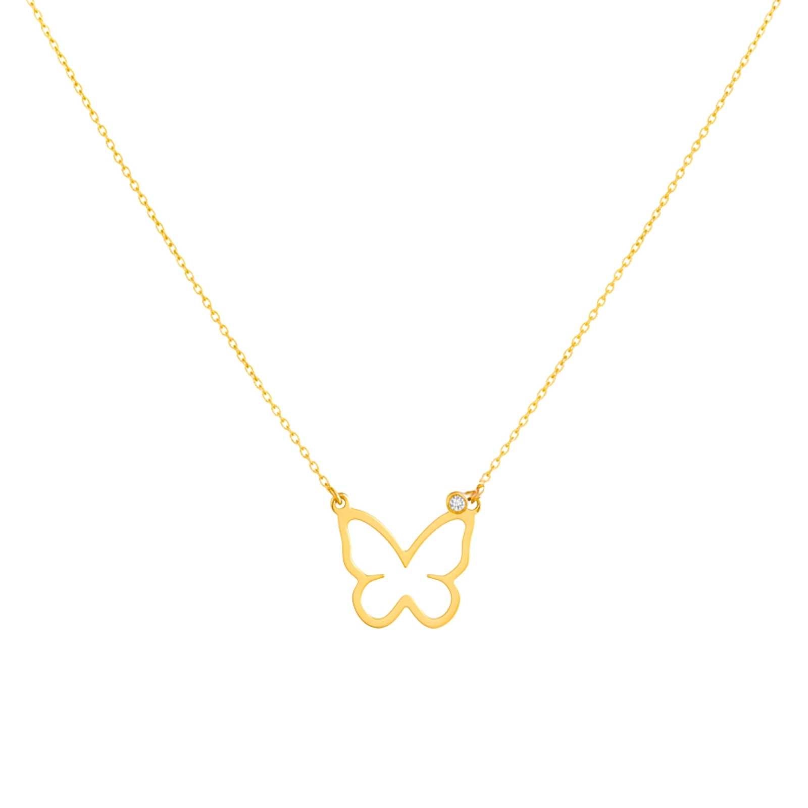 Charming Butterfly Gold Plated Pendant for Women