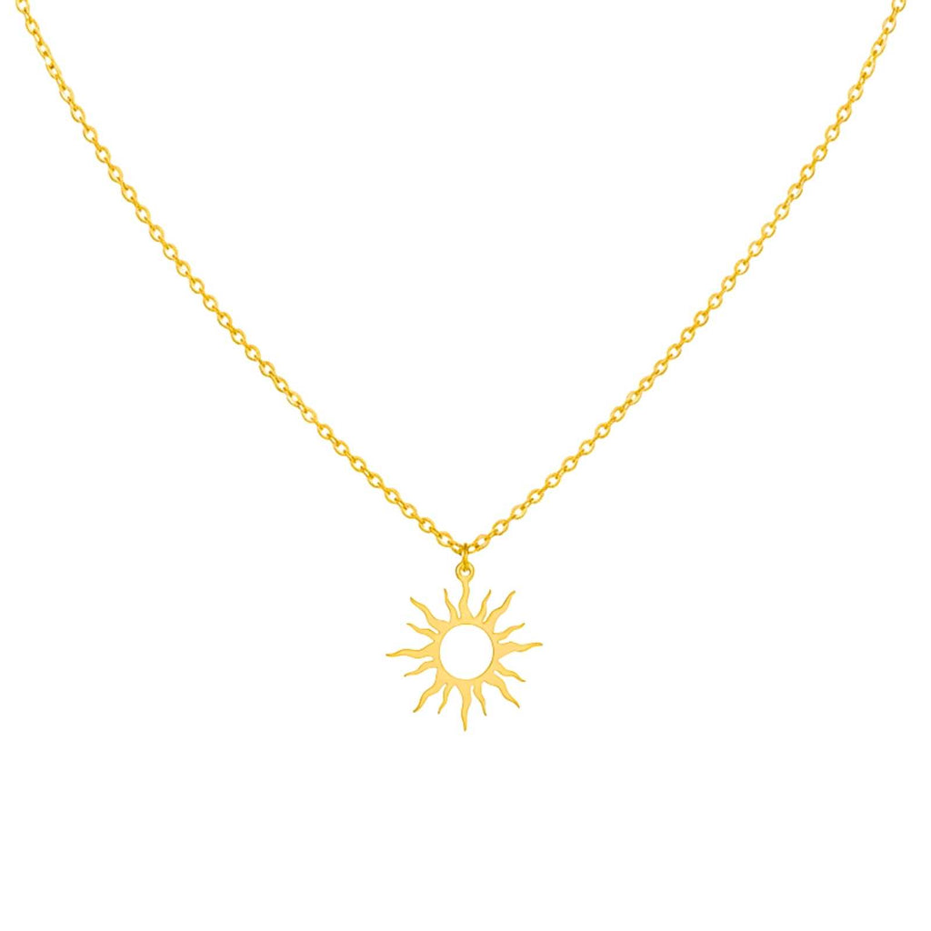 Sunburst Gold Plated Pendant for Women