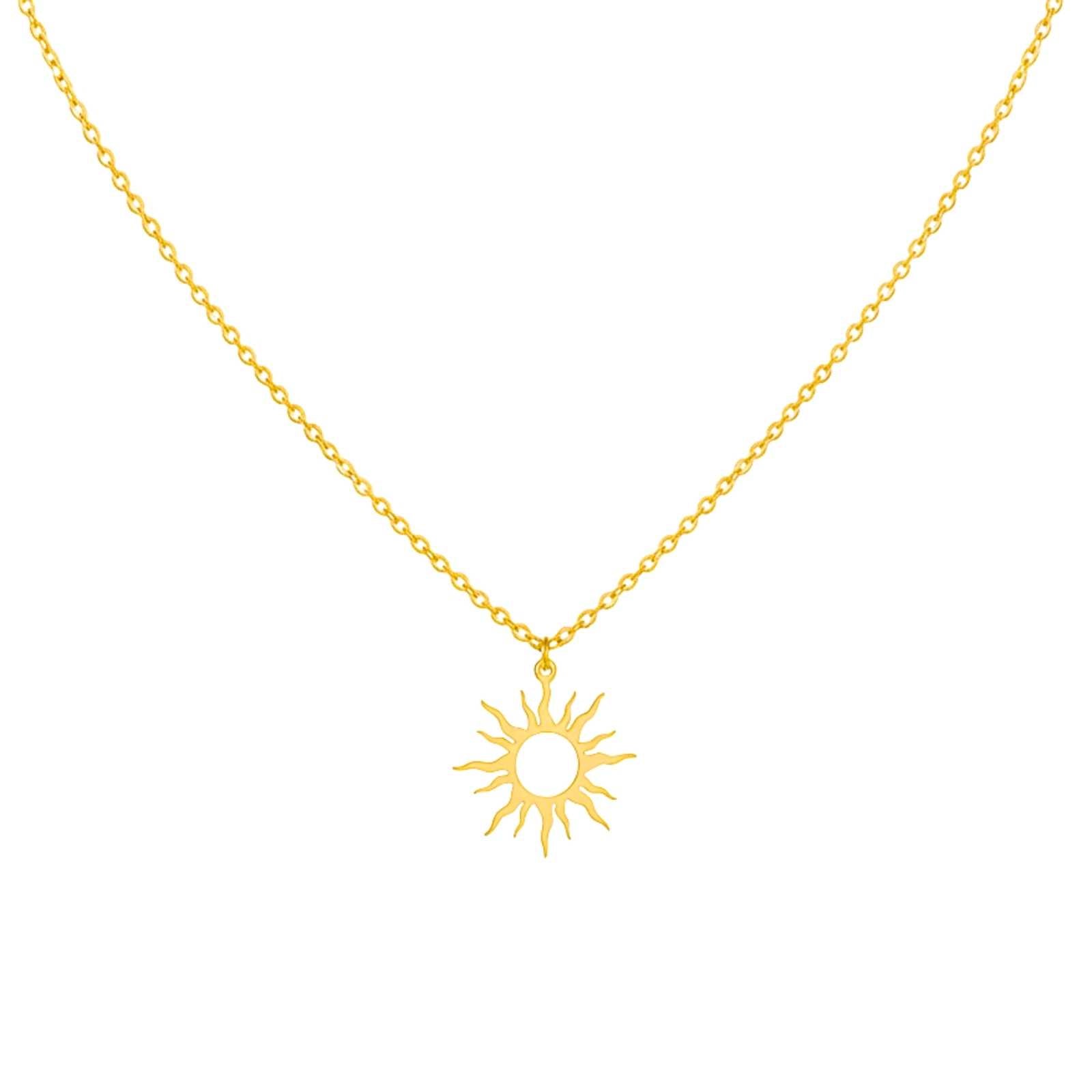 Sunburst Gold Plated Pendant for Women