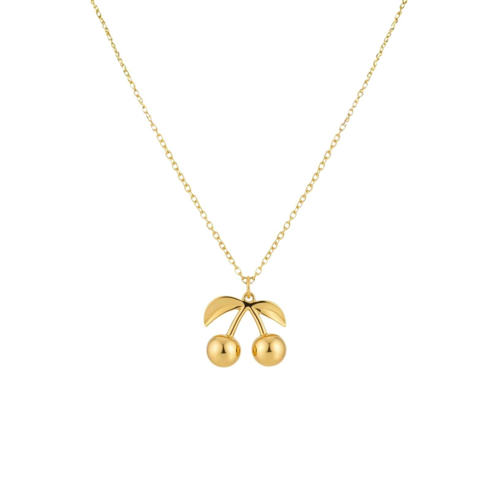 Sweet Cherry Gold Plated Pendant For Women