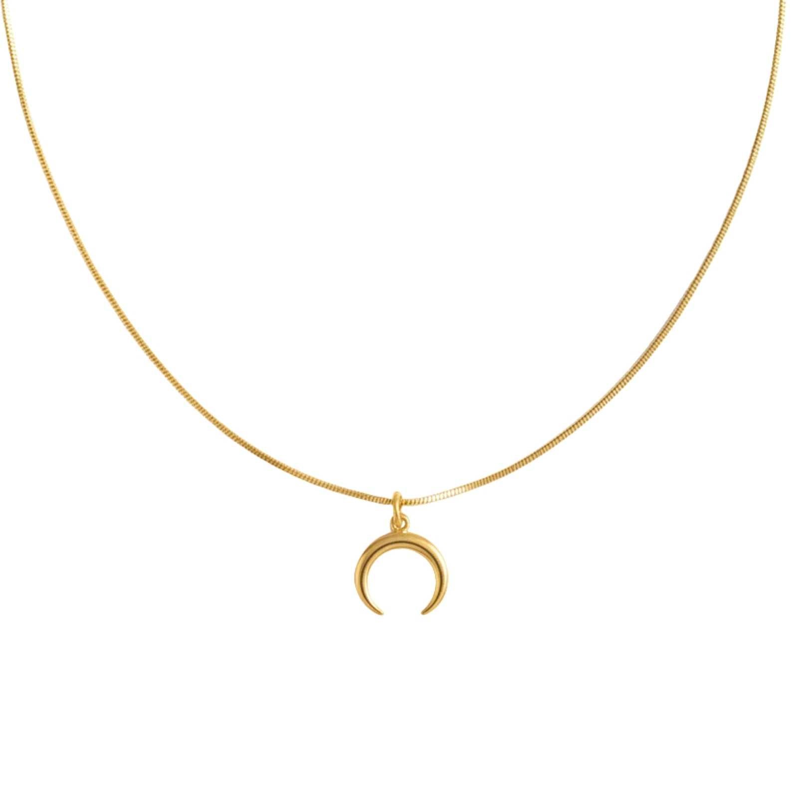 Half Moon Gold Plated Pendant for Women