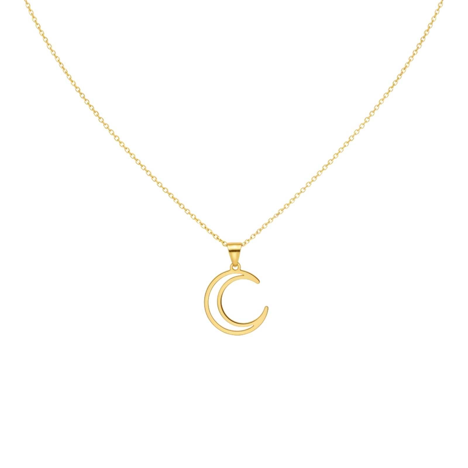 Charming Moon Gold Plated Pendant for Women