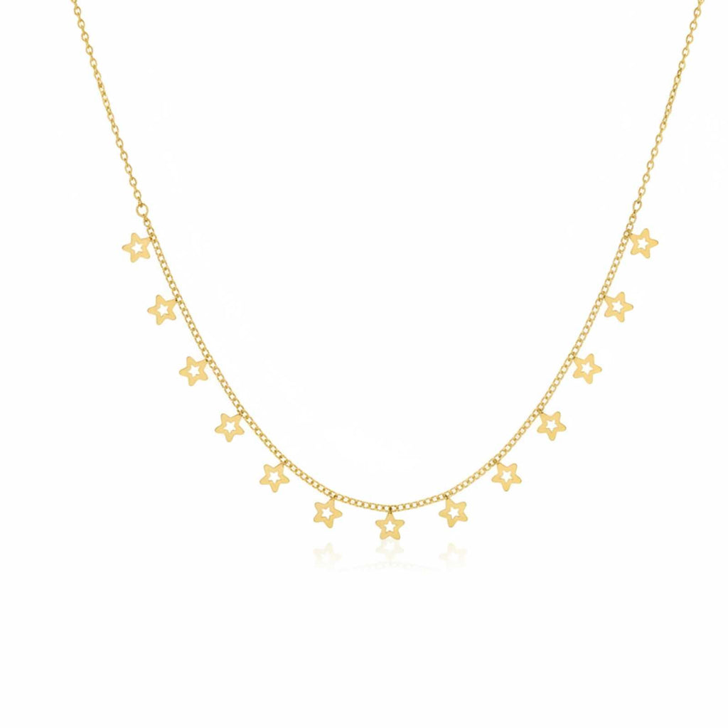 Minimalist Sequined Little Heart Gold Plated Necklace