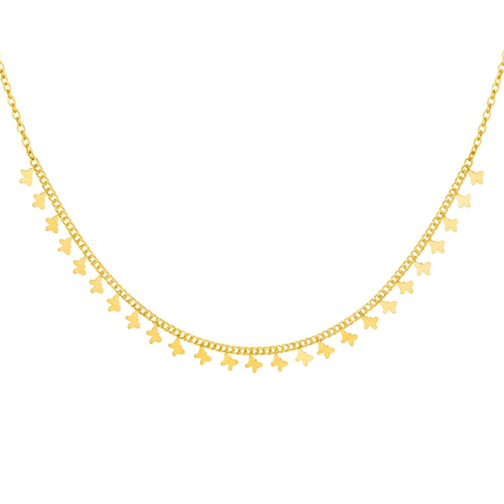 Minimalist Butterfly Gold Plated Necklace For Women
