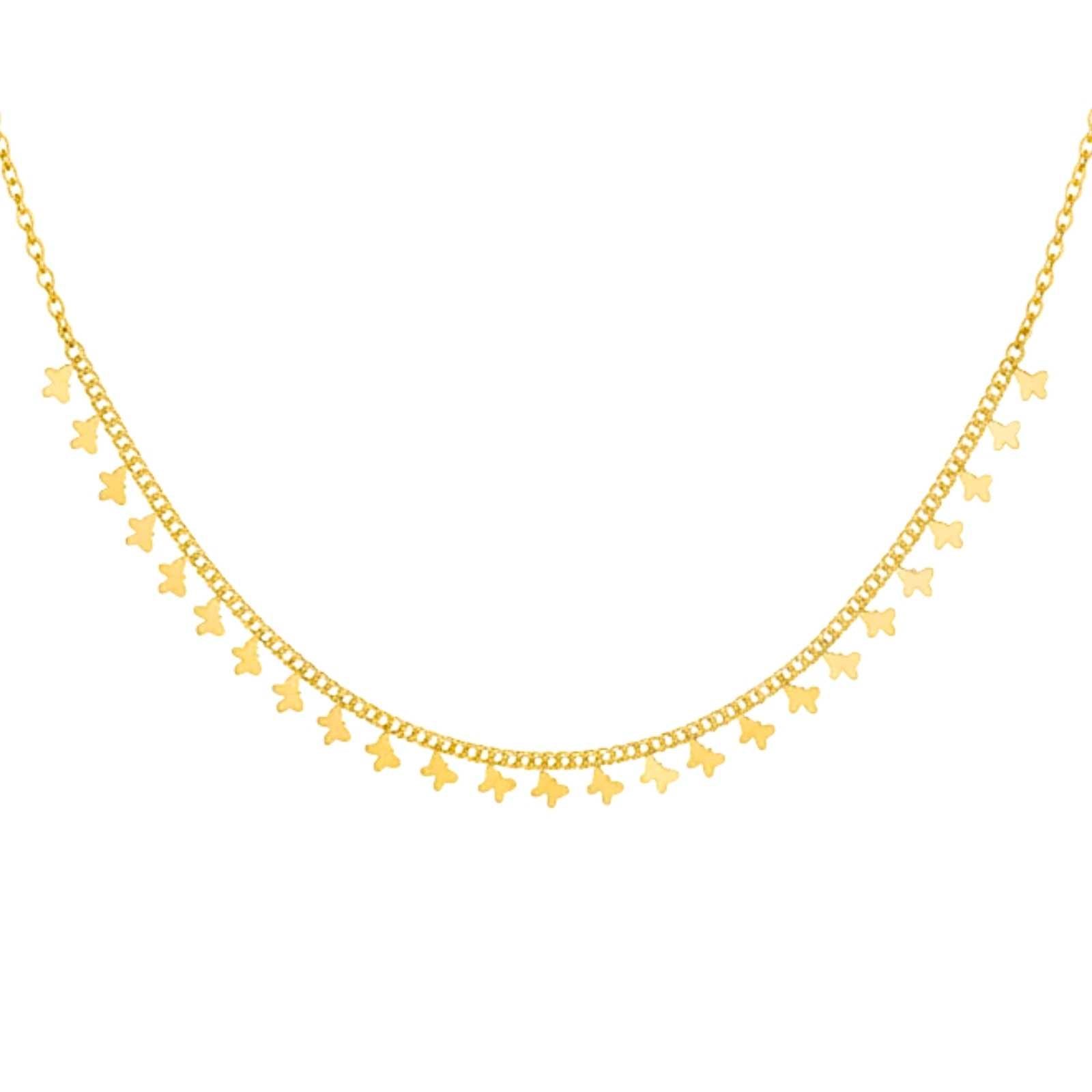 Minimalist Butterfly Gold Plated Necklace For Women