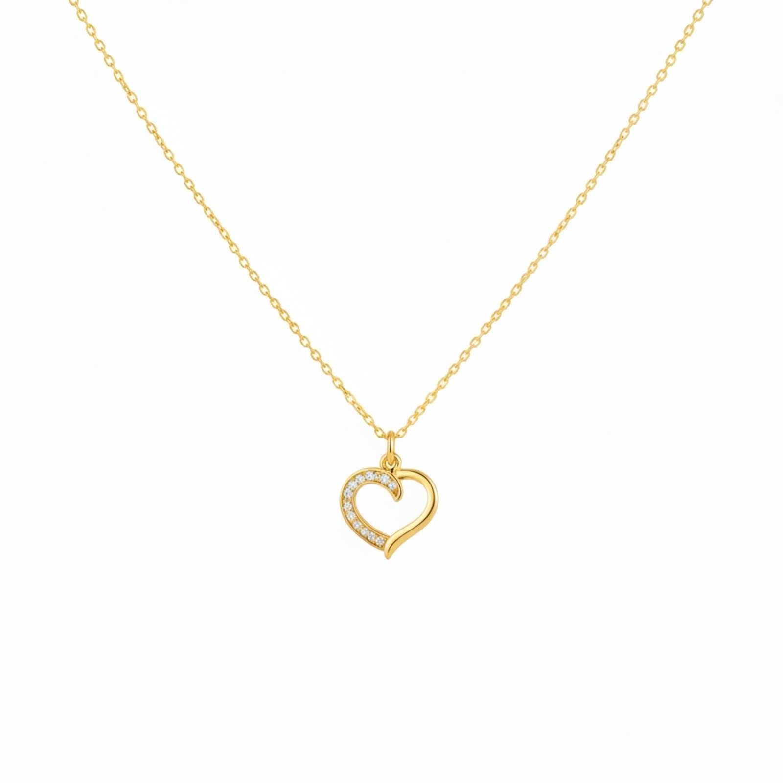 Valentine Heart Gold Plated Pendant For Women
