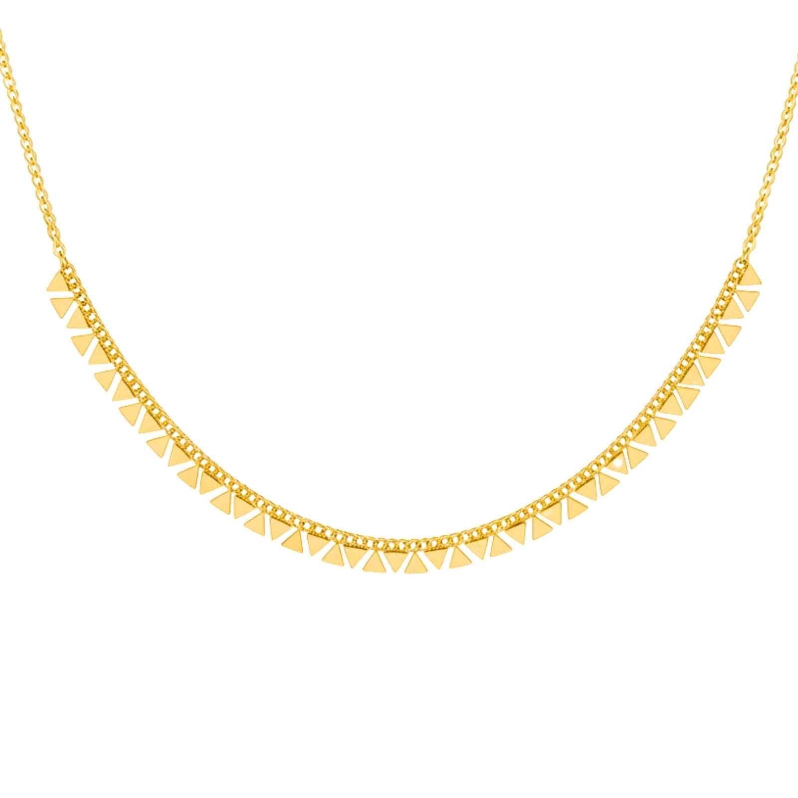 Minimalist Triangle Motif Gold Plated Necklace For Women