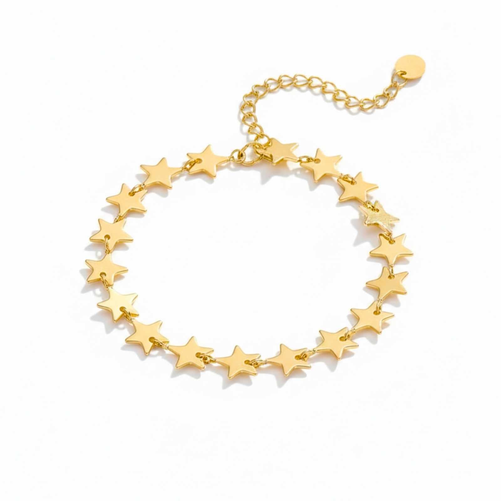 Star Chain Gold Plated Bracelet For Women