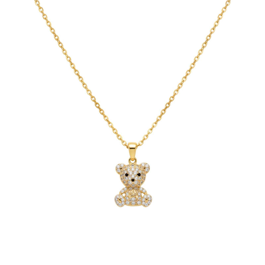 Cute Teddy Gold Plated Pendant for Women