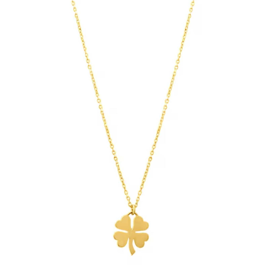 Lucky Four Leaf Clover Gold Plated Pendant for Women