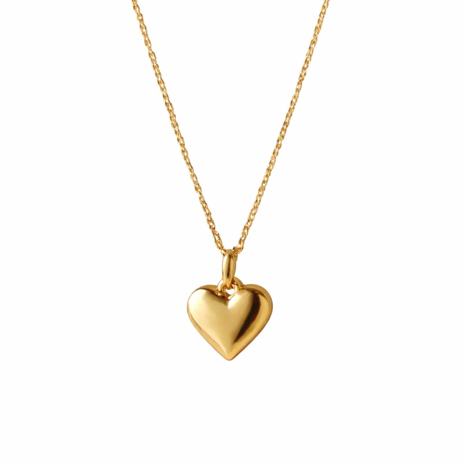 Minimal Gold Plated Heart Pendant for Women