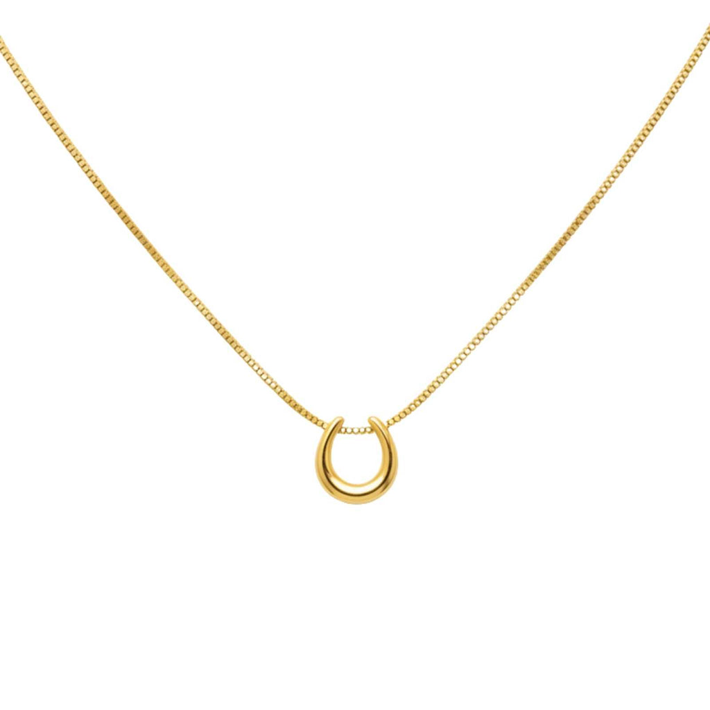 U Shape Gold Plated Pendant for Women