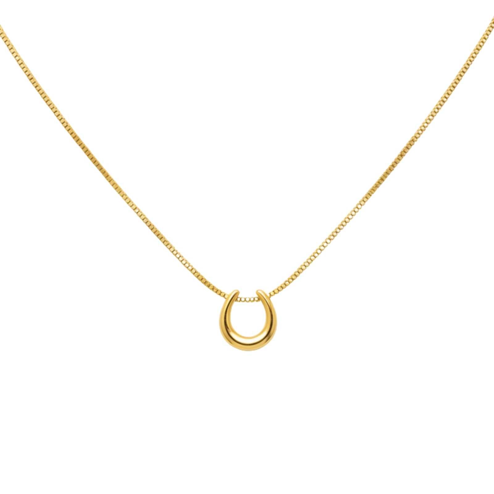 U Shape Gold Plated Pendant for Women