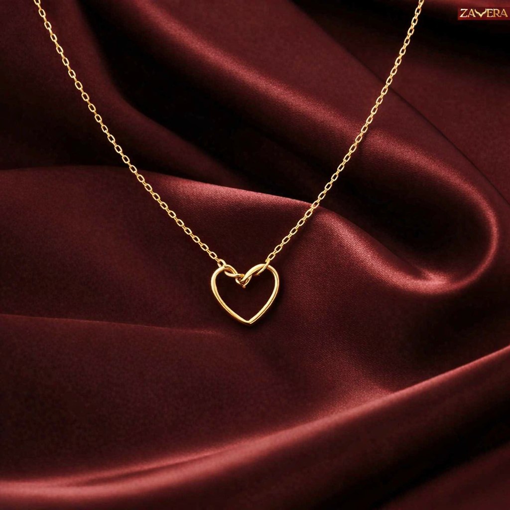 Minimal Heart Gold Plated Pendant For Women